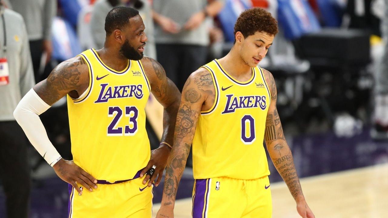 “LeBron James went against his word and left Kyle Kuzma on the ground”: Lakers MVP ridiculed for not helping Kuzma get back to his feet in loss to Russell Westbrook's Wizards
