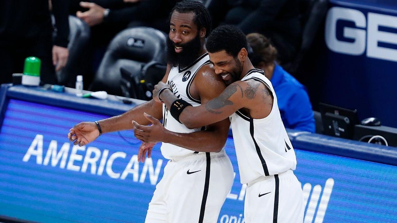 "James Harden, you're the point guard and I'm the 2-guard": Kyrie Irving's message to former Rockets star after he joined the Brooklyn Nets