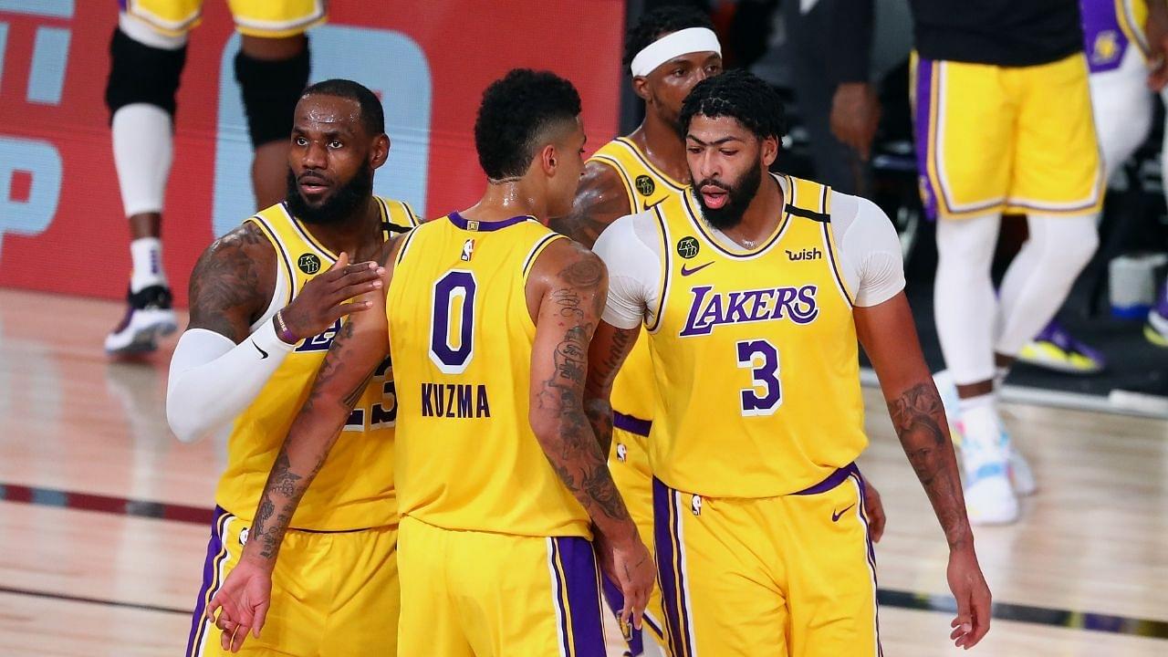 "Anthony Davis is what you want as a teammate": Lakers star did not mind getting some blood on his sweater while advisings Kyle Kuzma as LeBron James and co lost the game