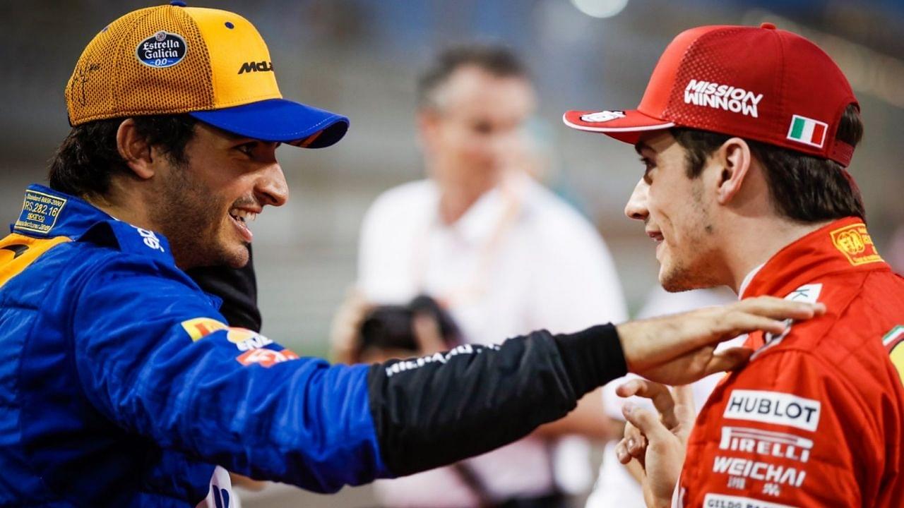 "Will be a bit complicated to beat you"- Carlos Sainz to Charles Leclerc
