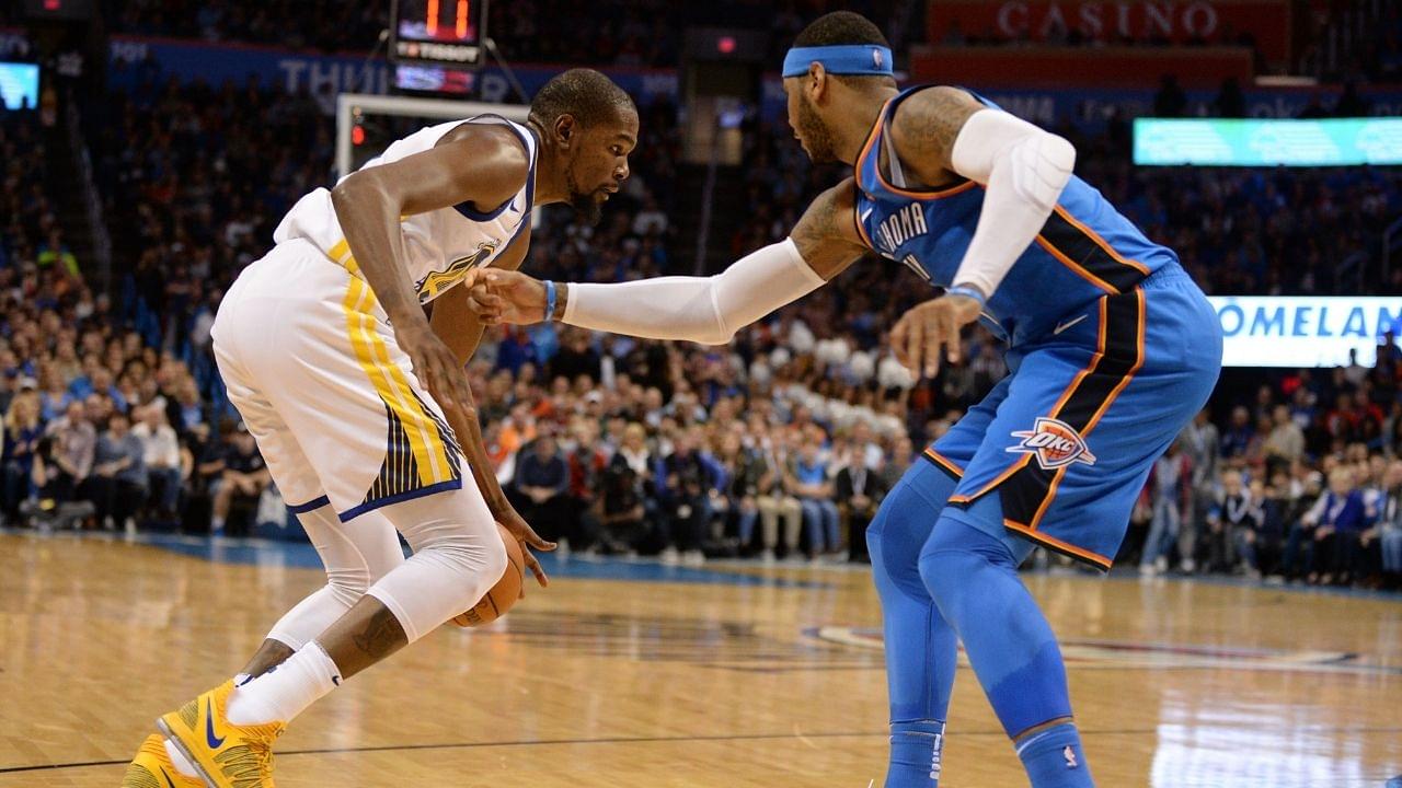 "Carmelo Anthony got me thinking too much on defense, I got on the plane confused": Kevin Durant reveals his 'Welcome to the NBA' moment