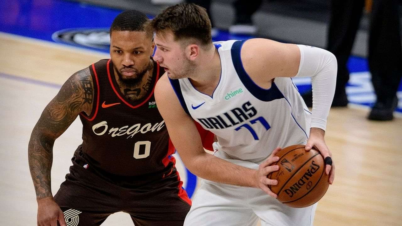 "I got a foul for this": Damian Lillard is indignant about a phantom foul call on him while guarding Luka Doncic during Blazers' win