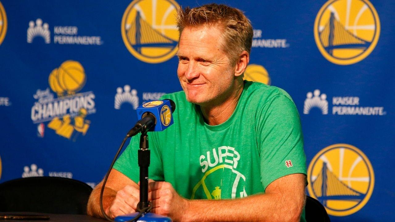 "I thank Warriors fans for being so supportive, if a bit delusional": Steve Kerr has a hysterical reaction to fans claiming that the league is rigged against the Dubs