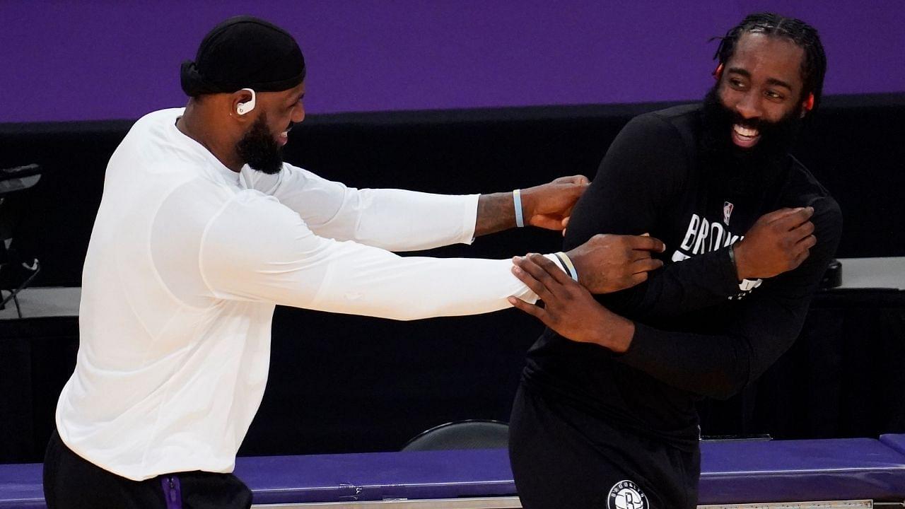'Stop it': James Harden gets all the plaudits from Nets' Kevin Durant for his smooth move against LeBron James' Lakers