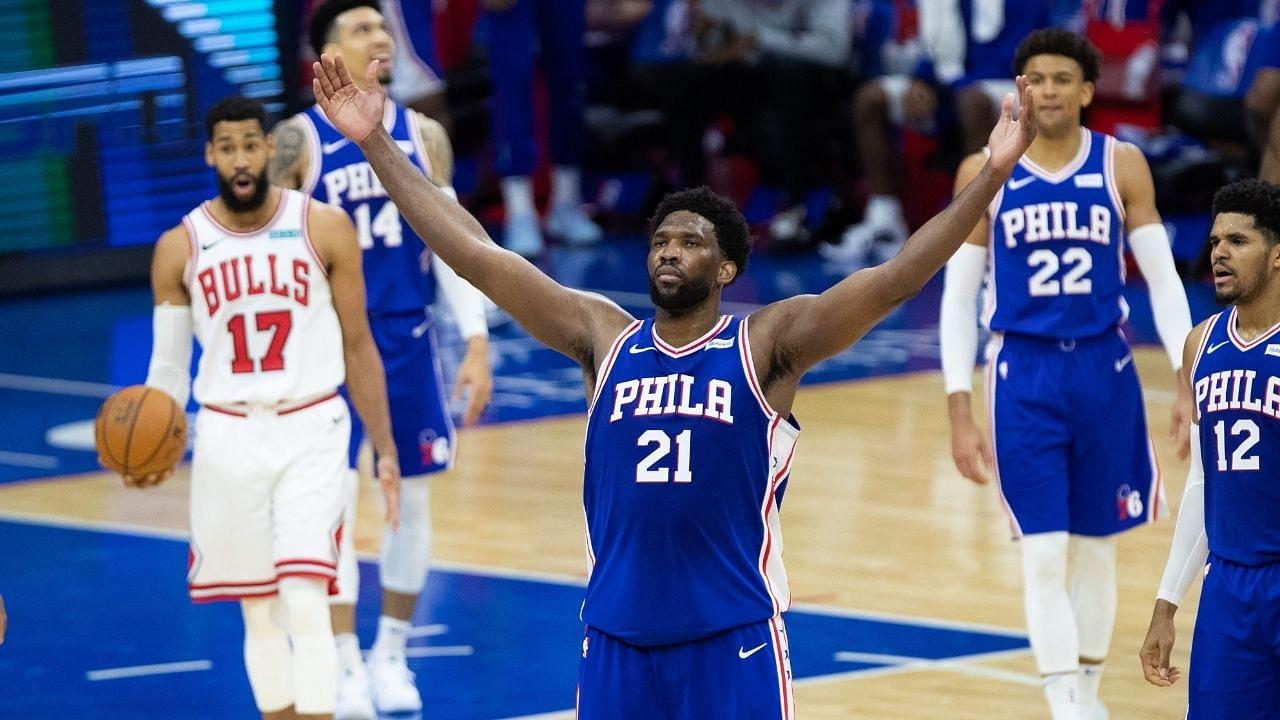"That's it! Build around Tony Bradley!": Joel Embiid hilariously reacts to the short-handed Sixers unit beating the Bulls