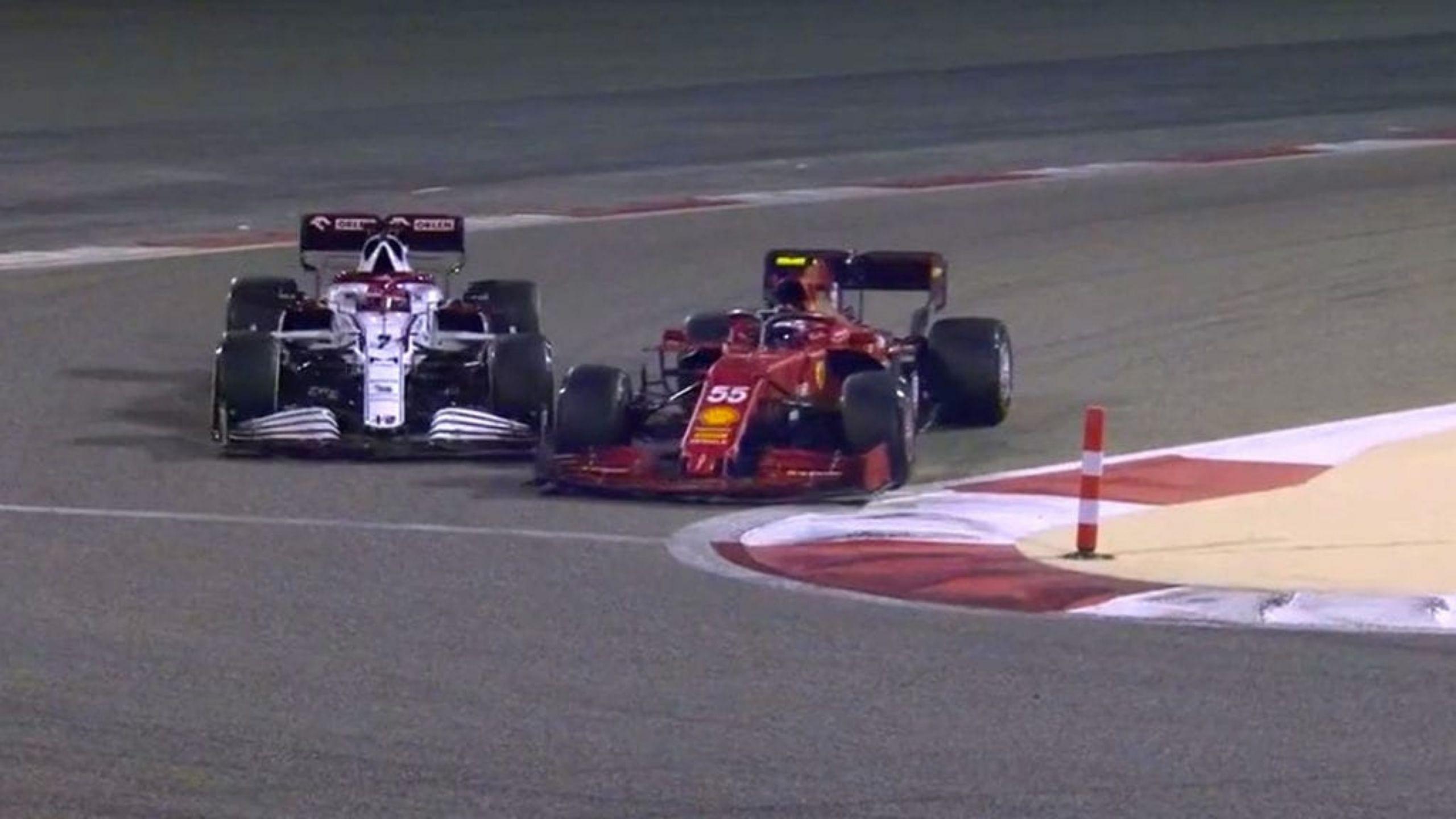 WATCH: Carlos Sainz collides into Kimi Raikkonen during Day 3 of pre-season testing in Bahrain