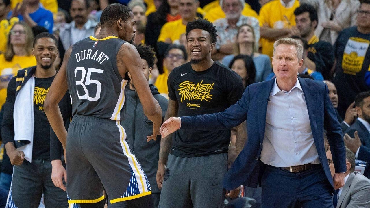 "Coaching Kevin Durant in the 18-19 season was tough, there was a lot going on": Steve Kerr explains why he enjoyed being Warriors head coach after KD left Steph Curry and co