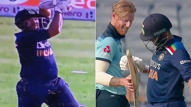 Shardul Thakur batting record: Ben Stokes hilariously checks Thakur's bat after getting hit for a six in Pune ODI