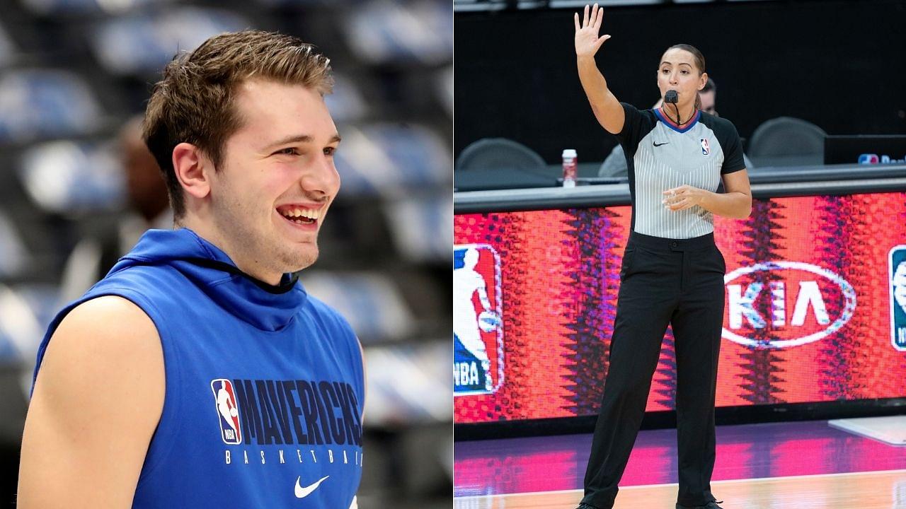 "Fouling in love with you": Luka Doncic hilariously flirts with female referee Ashley Moyer-Gleich during Mavs' 105-89 win over Kawhi Leonard's Clippers