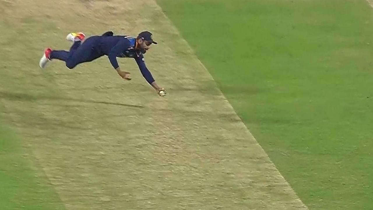 Kohli catch today: Virat Kohli grabs stunning catch to dismiss Adil Rashid off Shardul Thakur in Pune ODI