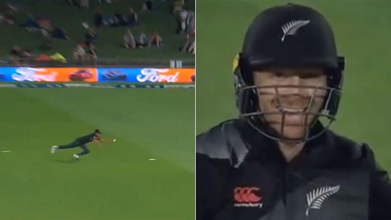Taskin Ahmed catch vs NZ: Bangladeshi pacer grabs breathtaking catch to dismiss Martin Guptill in Napier T20I