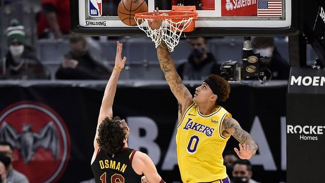 "There will be no more bink binks on this island": Lakers' Kyle Kuzma hilariously reacts to a video of him clamping up Stephen Curry