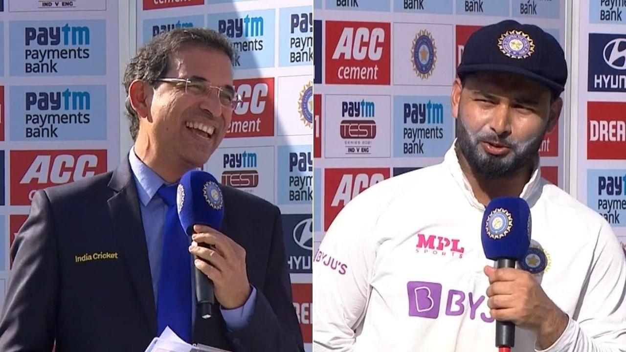 "Aap improve karo": Rishabh Pant jokes with Harsha Bhogle over stump mic commentary in England series