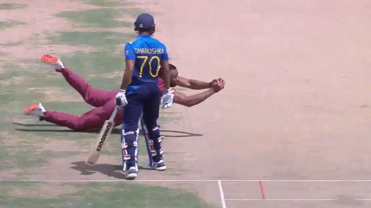 Kieron Pollard catch vs Sri Lanka: West Indian captain grabs first-rate return catch to dismiss counterpart Dimuth Karunaratne