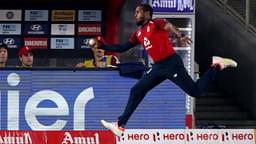 Chris Jordan catch to dismiss Suryakumar Yadav: Fans awestruck by Jordan's mind-blowing fielding effort in Ahmedabad T20I