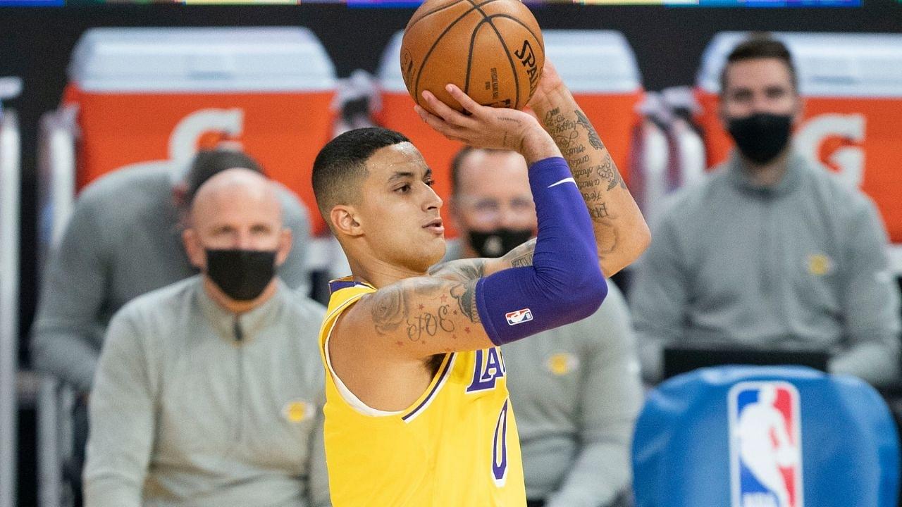 "OH MY GOD!": Golden State Warriors bench gets hyped up as Lakers' Kyle Kuzma airballs a technical free throw