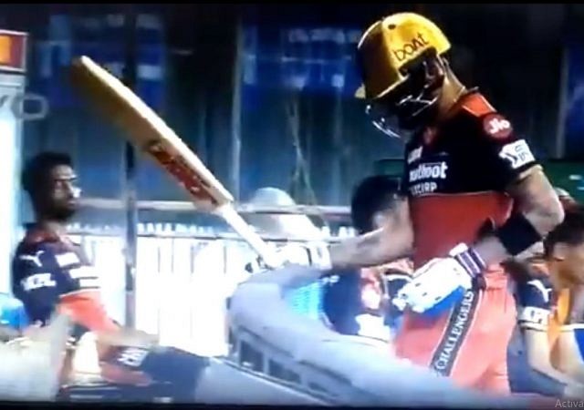 Virat Kohli angry: RCB captain fumes after getting out vs SRH; smashes chair in dugout