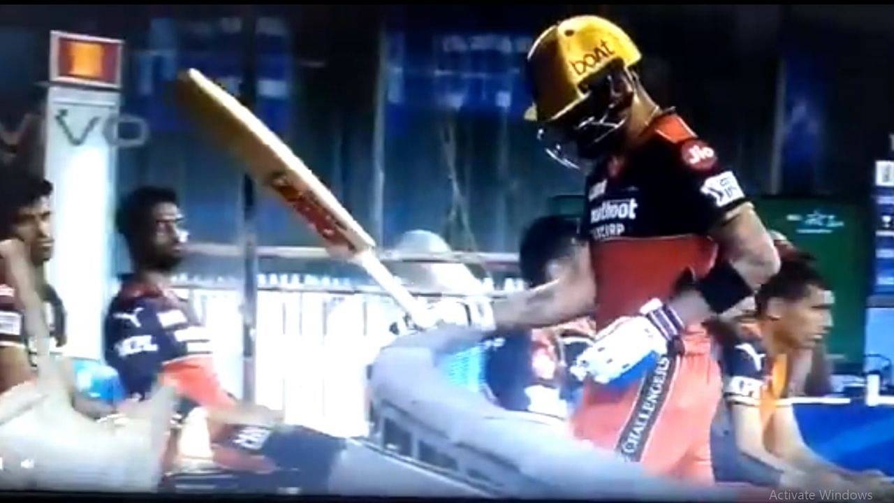 Virat Kohli angry: RCB captain fumes after getting out vs SRH; smashes chair in dugout