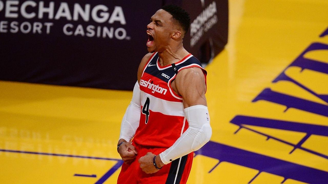 “Ahh that’s pretty interesting”: Russell Westbrook references his meme from past years and hilariously recreates it in clutch Wizards win over Steph Curry and the Warriors
