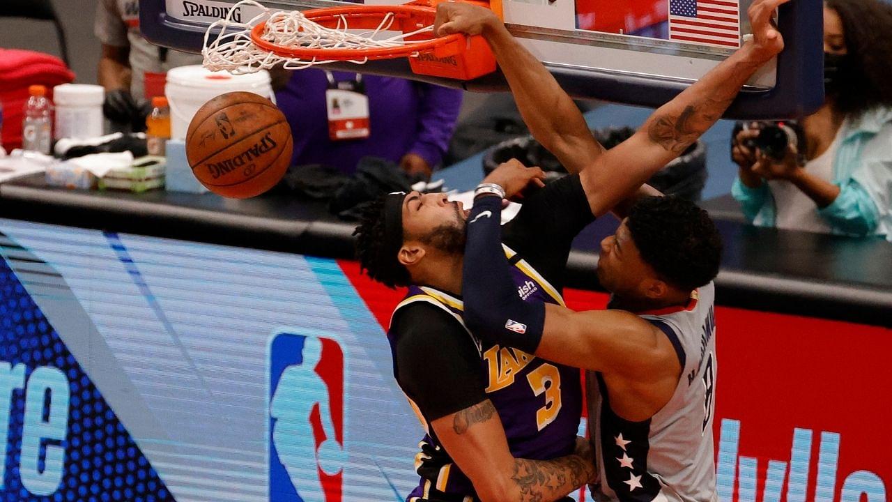 "LeBron James watched Anthony Davis get baptized": NBA Fans react to Rui Hachimura's wicked poster dunk over the Lakers superstar