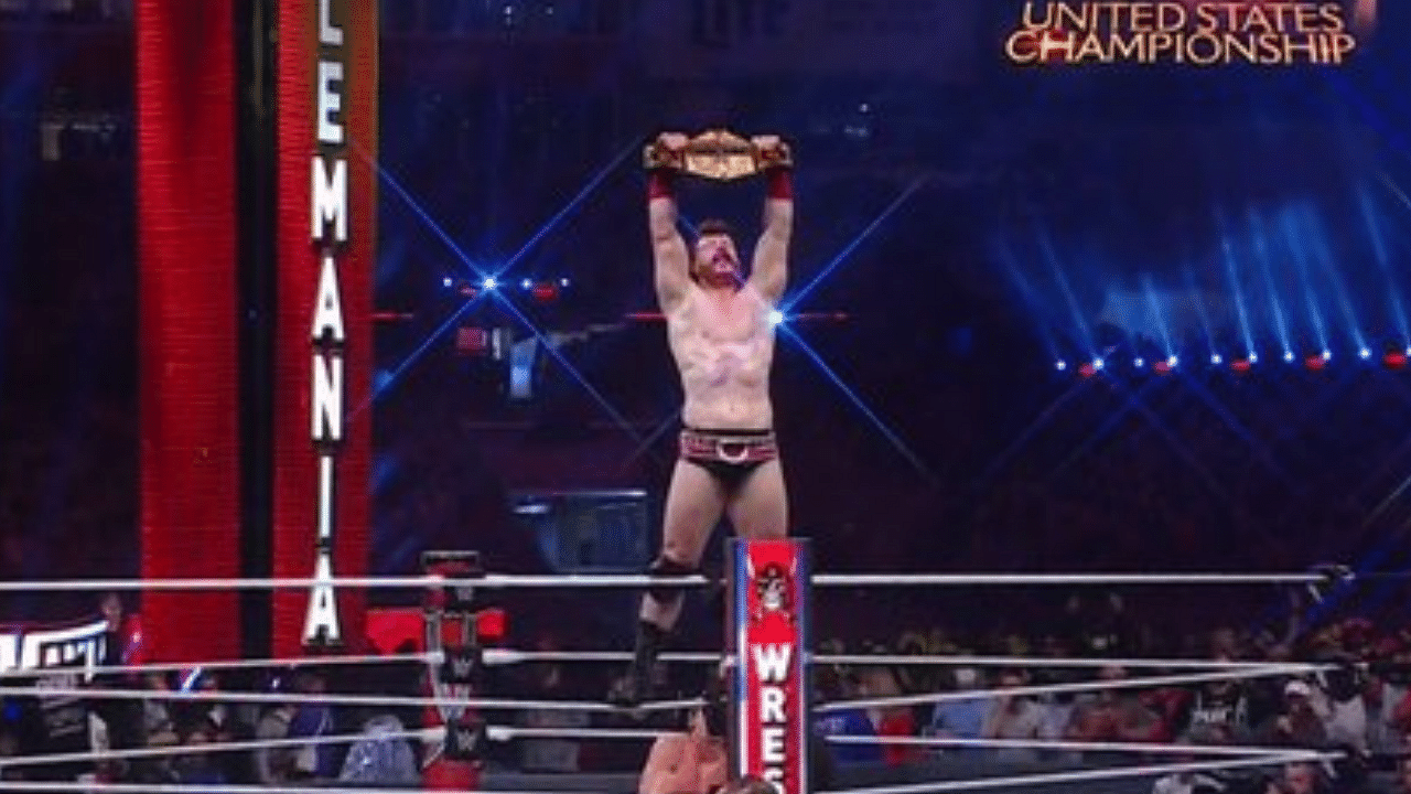 Sheamus beats Riddle for the United States Championship at Wrestlemania 37