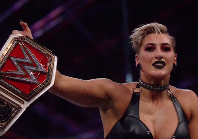 Rhea Ripley defeats Asuka to become RAW Women’s Champion at Wrestlemania 37.