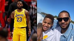 "Kiyan Anthony, you're just like your father": LeBron James puffs up his 'nephew' and Carmelo Anthony's son, posting his highlights on Instagram