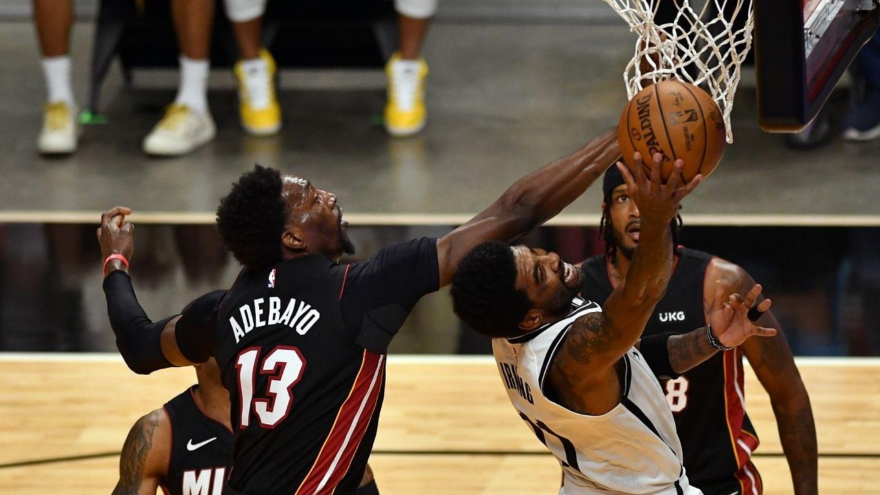 "Bam Adebayo held Kyrie Irving to 0-of-8": Heat star's exemplary defense allows them to beat Brooklyn Nets, break 3-game losing streak