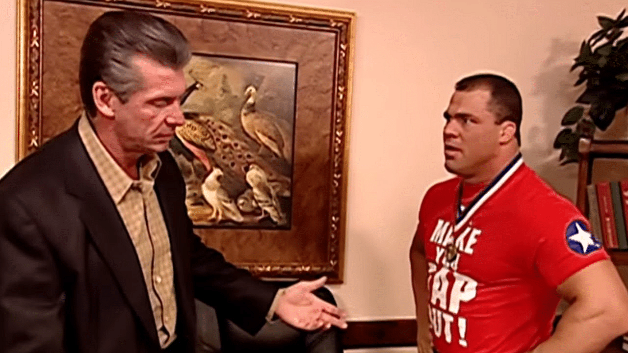 Vince McMahon and Kurt Angle