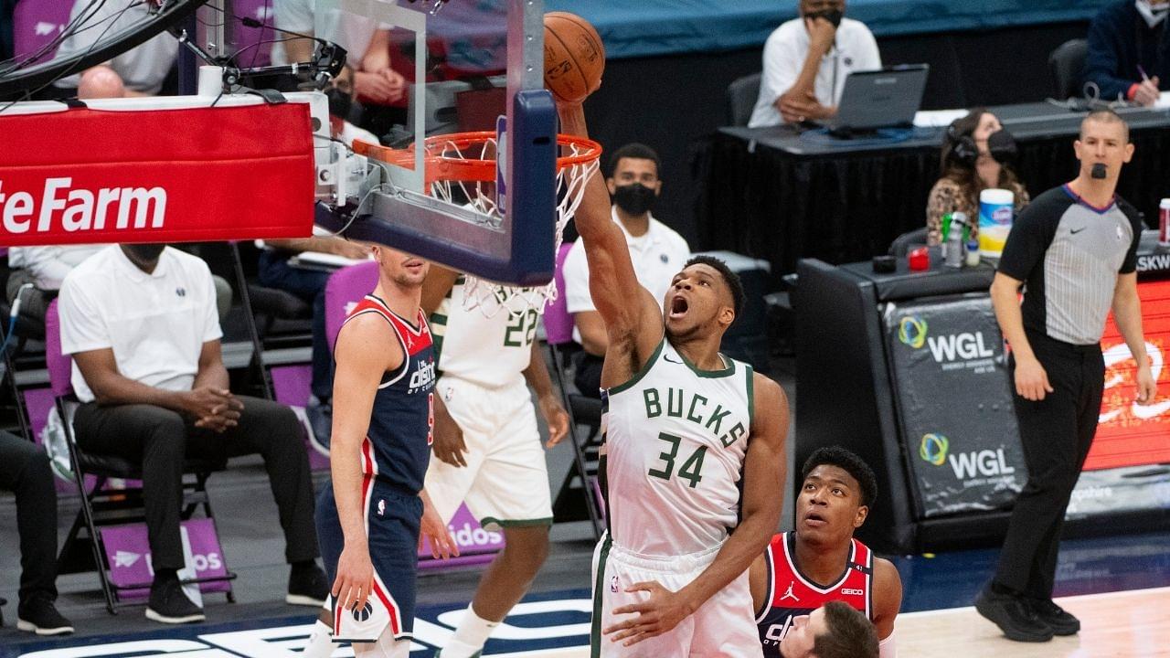 “Giannis Antetokounmpo ties otherworldly Wilt Chamberlain record”: Bucks MVP shoots 18-18 from 2-point range in blowout win against Damian Lillard’s Blazers