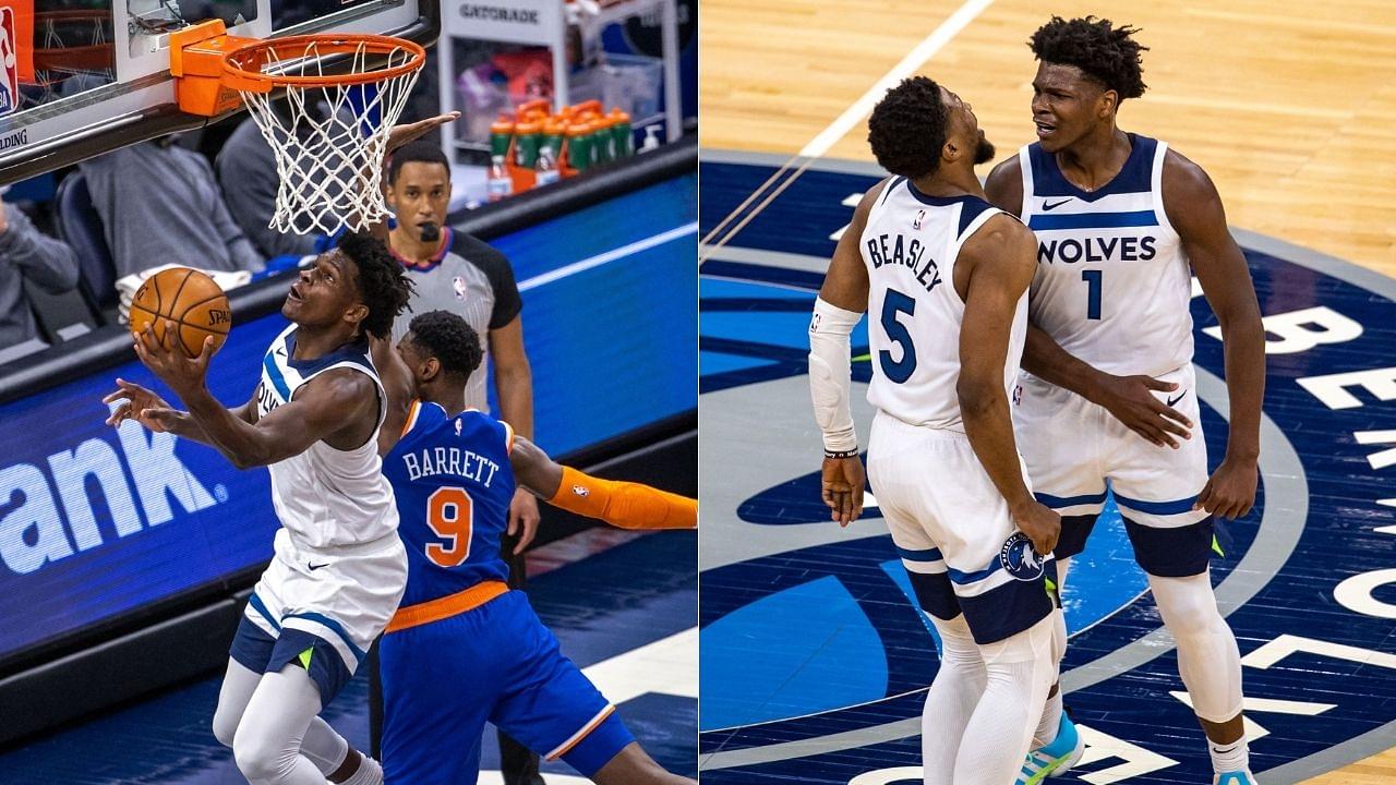 “No more bulls—tting in practice”: Anthony Edwards and Malik Beasley give hilarious interview following Timberwolves win over RJ Barrett