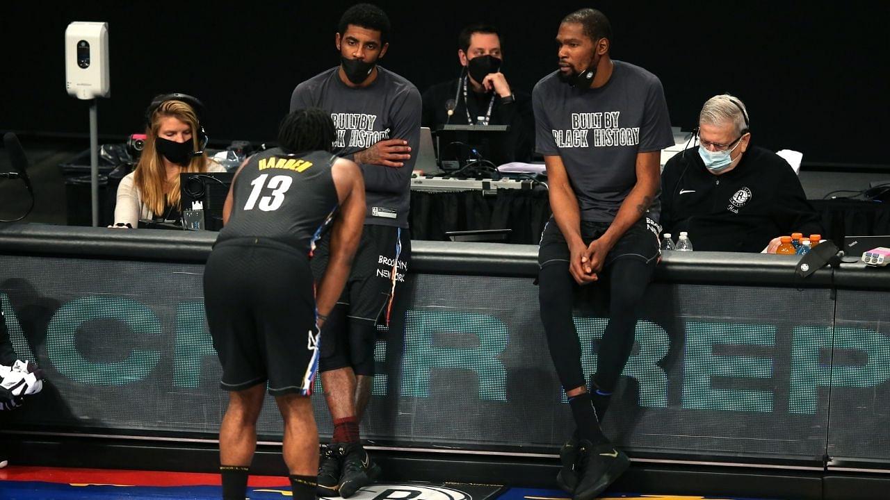 "Without Kevin Durant, Nets aren't making the NBA Finals": Stephen A Smith warns that James Harden and Kyrie Irving may not be enough firepower for them to beat Embiid, Giannis and others