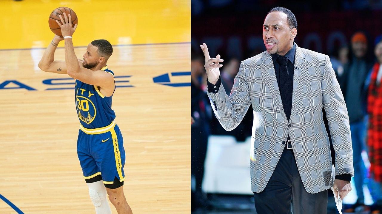 "Stephen Curry is the greatest shooter God has ever created": Stephen A. Smith reacts to Curry breaking breaking NBA record for most 3s in a calendar month