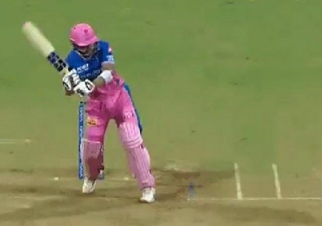 "Paracopter": Riyan Parag emulates MS Dhoni to play helicopter shot vs RCB in IPL 2021