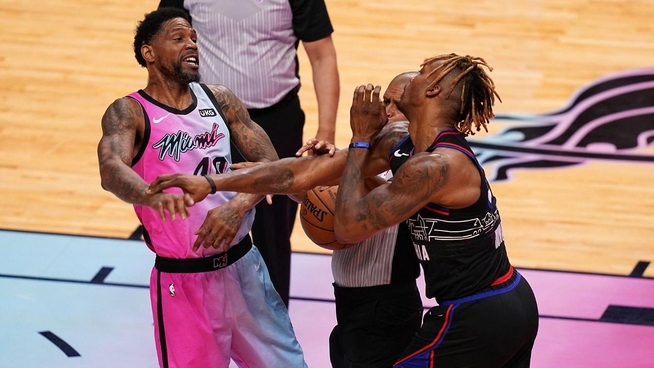 "Don't put OG in the game cause he's looking to fight": Jimmy Butler hilariously reacts to Heat veteran Udonis Haslem getting ejected in just three minutes of his season debut