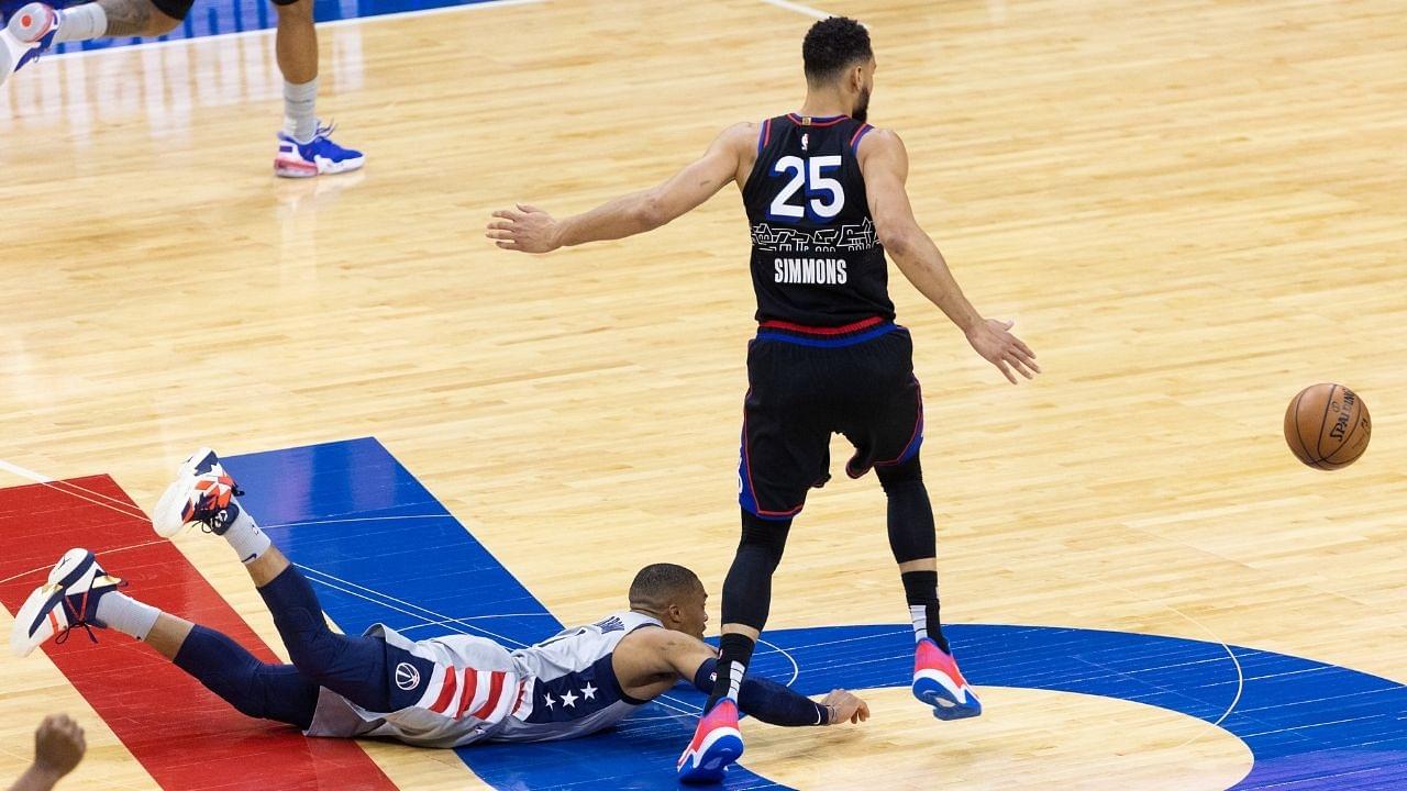 "Russell Westbrook, you're too small": Ben Simmons taunts Wizards star after making light work of him from the post in Game 3 win
