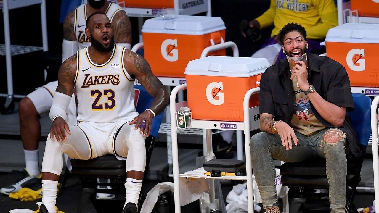 "If poking LeBron James in the eye gets us this, we should all do it more": Anthony Davis jokes about Lakers star's clutch game winner vs Warriors while 'seeing three rims'