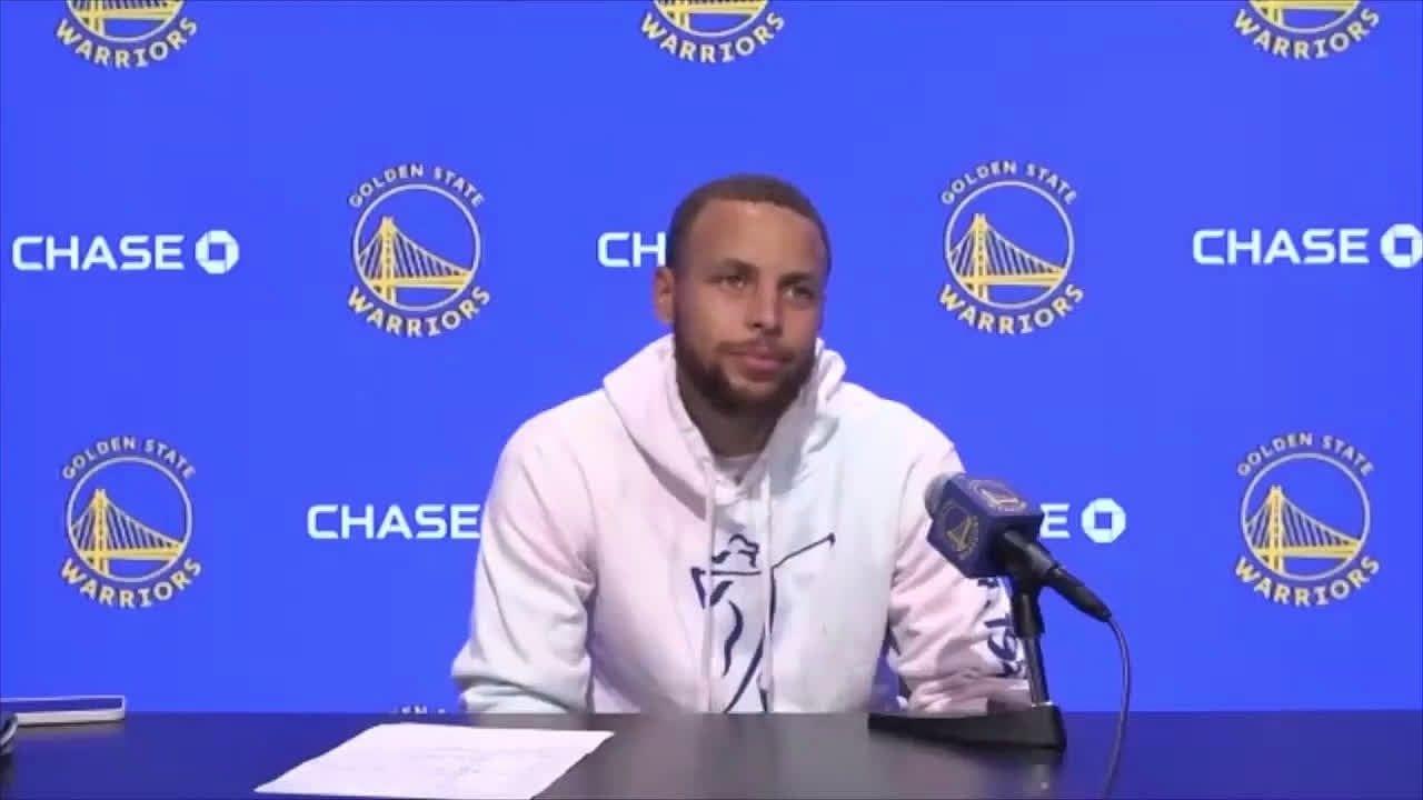 Stephen Curry has an animated reply to his thoughts on facing LeBron James and his Lakers in the play-in tournament