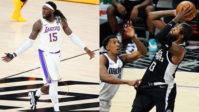 “They said Montrezl Harrell was the problem with the Clippers”: Lakers big man throws shade at Paul George and co following their embarrassing loss to Luka Doncic and the Mavericks in Game 2