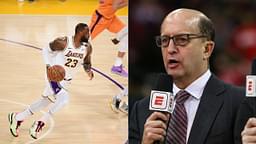 Jeff van Gundy hilariously reacts to LeBron James dunking with his head at the rim for Lakers vs Suns in Game 4