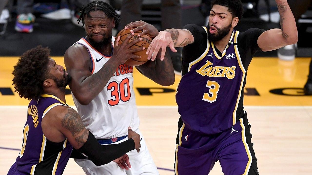 “Julius Randle has been playing his a** off”: Anthony Davis gives Knicks superstar his flowers following Lakers win without LeBron James