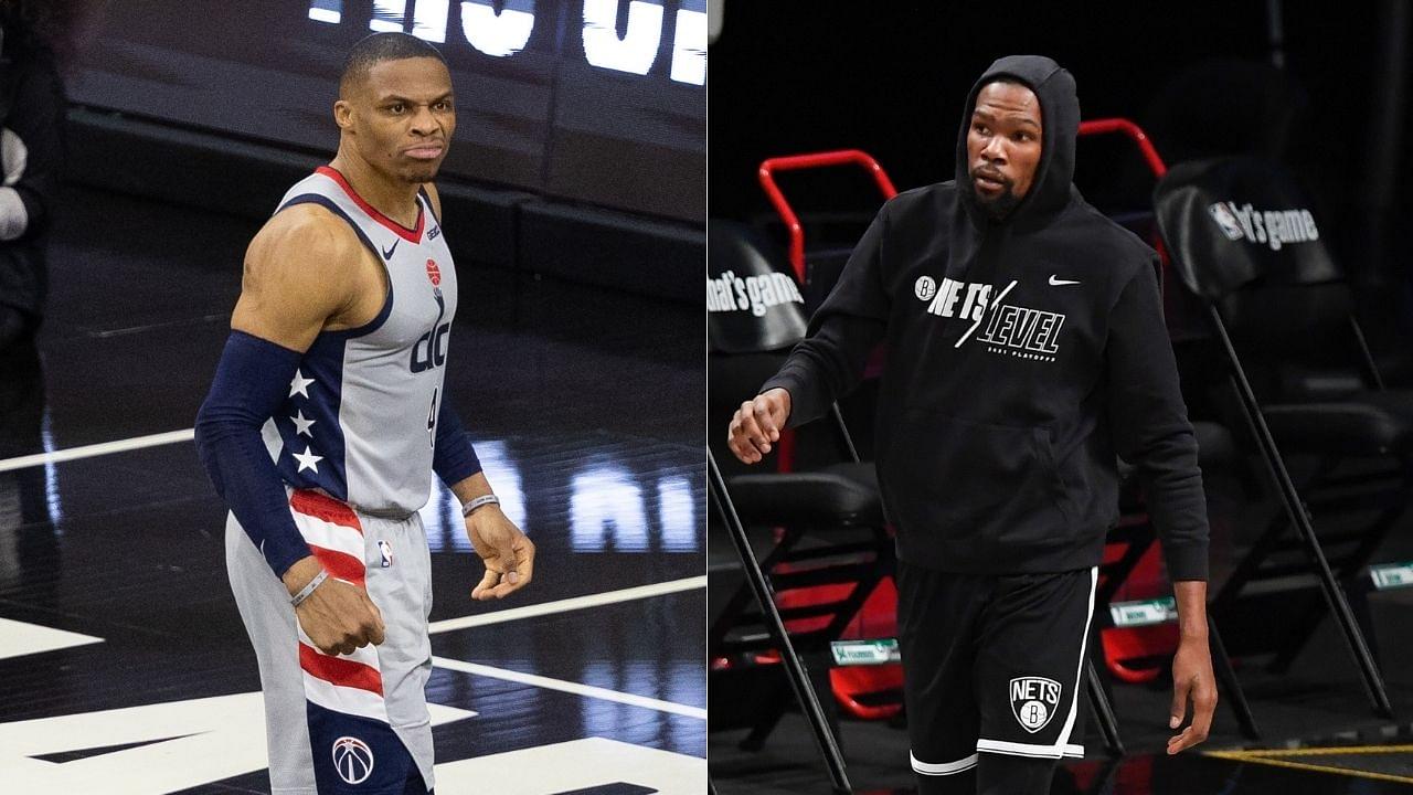 "It's all fun and games until ya a** banned for life": Kevin Durant reacts to Sixers fan's lifetime ban after throwing popcorn at Russell Westbrook