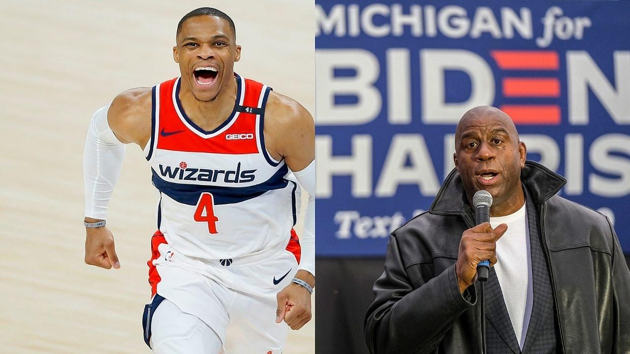 “Russell Westbrook is no way close to being as impactful as Magic Johnson”: Shannon Sharpe scoffs at the idea of comparing Lakers legend to Wizards star amidst torrid triple double run