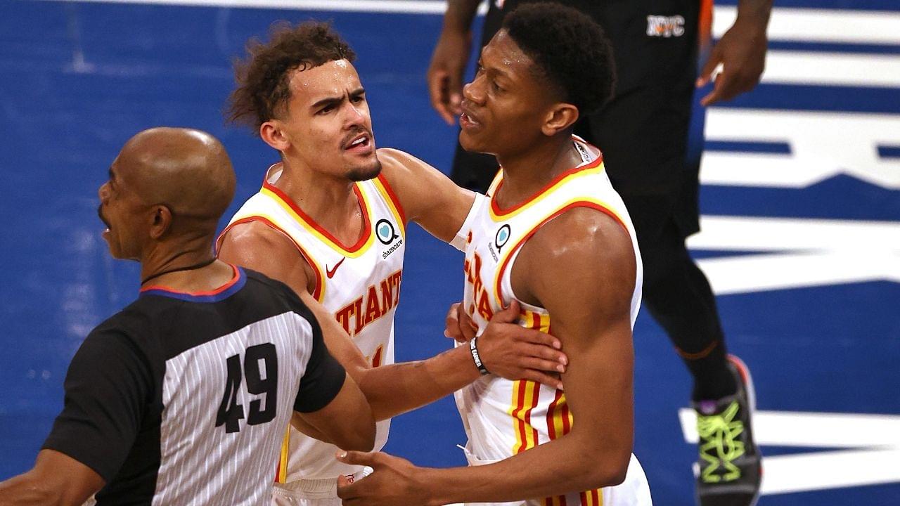 "Did Knicks fan spit on Trae Young?": NBA Fans react to viral footage of Hawks star getting sprayed at MSG during loss vs Julius Randle and co