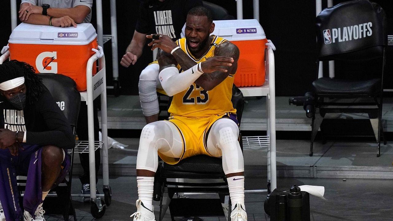 "Ayo, get me outta here!": LeBron James asks to be subbed out after watching Kyle Kuzma throw a possession with a blunder shot