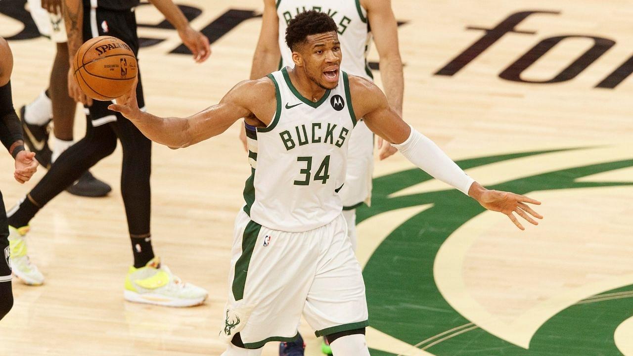 "Why was Giannis so casual in catching it": NBA fans overawed by the Greek Freak's awesomely nonchalant save of a Bucks fans phone after Game 4 at Fiserv Forum