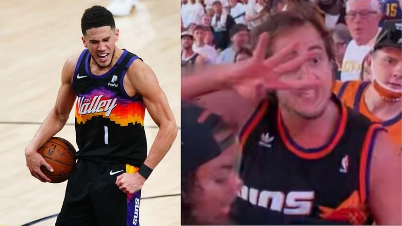 "Devin Booker gave this guy a platform for the wrong reasons": NBA Twitter is in splits as 'Suns in 4' guy gets celebrity status