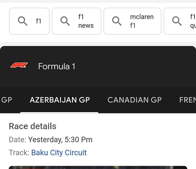 F1 2021 Schedule