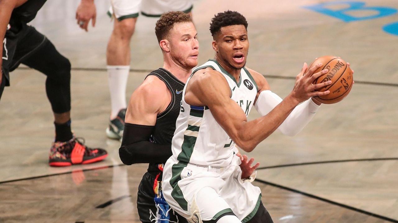 "Blake Griffin posterizes Giannis Antetokounmpo!": NBA fans react to Nets star body-bagging the 2-time MVP as Brooklyn takes 24-point halftime lead in Game 2