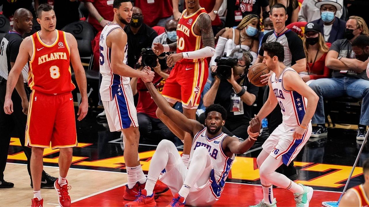 "I wanna win a championship... I'm gonna do whatever it takes": Joel Embiid talks about playing with a torn meniscus, as Sixers take Game 3 over the Hawks